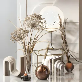 Decorative with carex riparia graceful heracleum